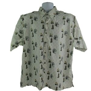 Bohio Breeze Men's XL Cotton Shirt Sailboats